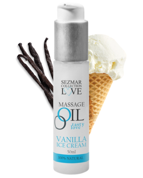 Huile de massage comestible Vanille glacée 50ml