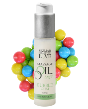 Huile de massage comestible bubble gum 50ml