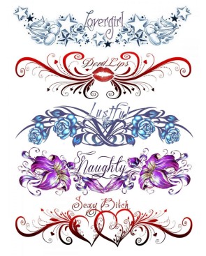 Tatouage éphémère - Plaque de 5 tattoos