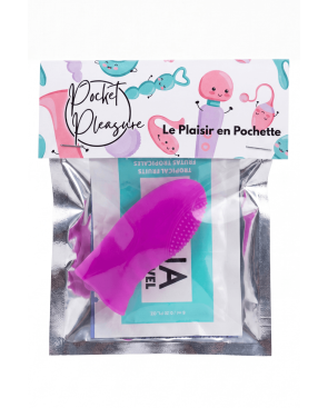 Doigt Chinois Picots Rose Silicone  1 dosette lubrifiant — Pocket Pleasure