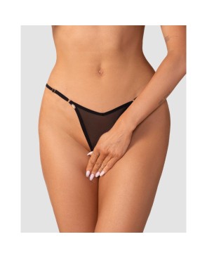 Oxaria string ouvert noir