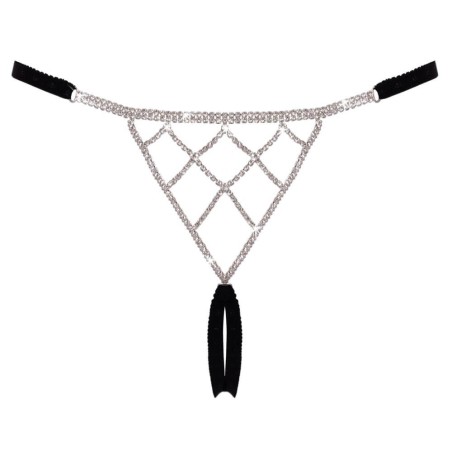 String bijou ouvert noir glamour - Cottelli