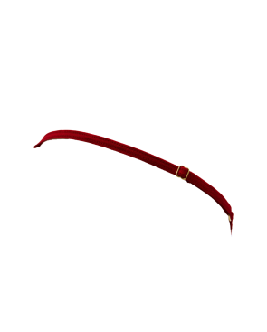 String rouge avec bijou perle  strass dorés