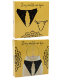 String noir avec bijou couleur aléatoire et chaîne dorée
