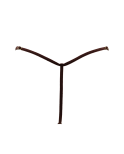 String en dentelle marron ouvert avec chaînes dorées String en dentelle marron ouvert avec chaînes dorées