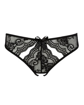 Culotte noire ouverte à l'entrejambe 