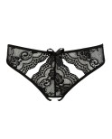 Culotte noire ouverte à l'entrejambe Culotte noire ouverte à l'entrejambe