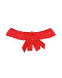 Tanga string rouge en dentelle avec noeud arrière Tanga string rouge en dentelle avec noeud arrière