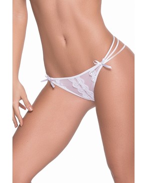 String blanc élégant triple lanières 