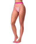 Collant large maille rose Collant large maille rose